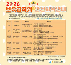 보육교직원 안전교육 안내